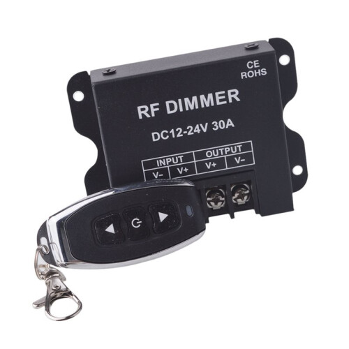 30A LED Dimmer Controller  12-24V with 3 Key RF Wireless Remote Control for LED Single Color Lighting String Strip 2