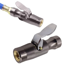 Car Pressure Gauge Inflation Nozzle Self-Locking Type Air Chuck Tire Pressure Gauge Inflation Clamp for Compressor