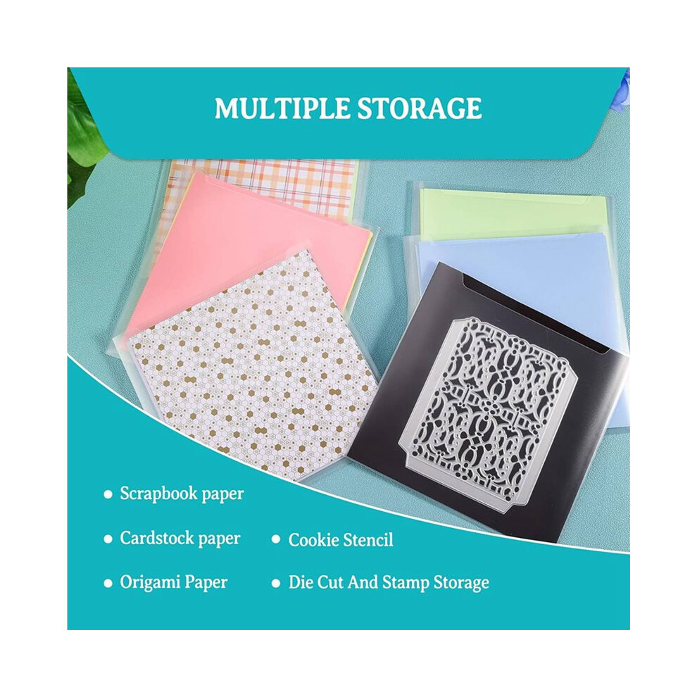 72Pcs 6X6inch Scrapbook Paper Storage, With 120Pcs Sticky Index Tabs For Holding Scrapbook Paper, Cardstock 6032644951985