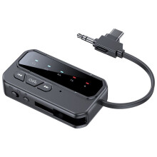 2-in-1 5.4 Audio-Ontvanger en Zender 3,5 mm AUX met Microfoon, Draadloze Muziekadapter voor Hoofdtelefoon, Pc, Tv, Auto