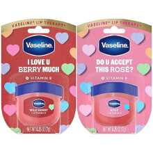 Vaseline Lip Therapy Wild Berry + Rosé Variety 2-Pack - Scented, Lightly Tinted Lip Balms with Vitamin E for Soft, Kissable Lips, 0.25 Oz Ea