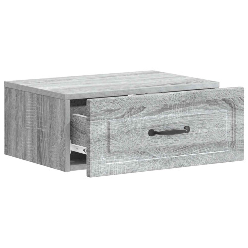 VidaXL vidaXL Wall-Mounted Bedside Cabinet 2 pcs Grey Sonoma Engineered Wood 2