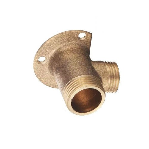 Brass Shower Faucet Adapter - Exposed Mount Base with Screws 2