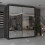 MN Furniture (Wenge 120cm ) Modern Double Mirrored Sliding Wardrobes 1