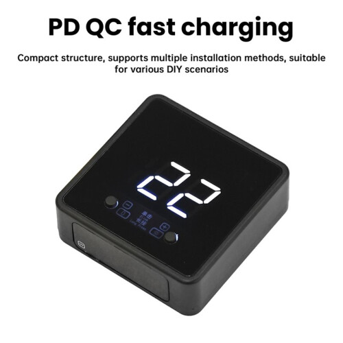 4-Wire Fan PWM Speed Controller Digital Display Remote Control  24V 12V 5V Controller PD QC Fast Charging 2