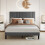 Levede Double Linen Bed Soft Foam Headboard 1