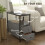 Side Table, Narrow Bedside Table, Grey 4