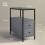 Side Table, Narrow Bedside Table, Grey 2