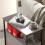 Side Table, Narrow Bedside Table, Grey 7