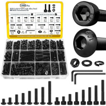 1500PCS M4 Screws with Nuts Assortment Kit, M4 Hex Socket Button & Cap  Bolts Nut and Washers Set for 3D Printer