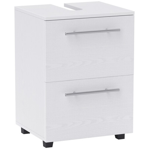 HOMCOM Badkamerkast met lade, compacte opbergruimte, wit