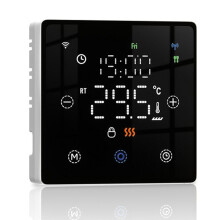 Tuya WiFi Home Floor Heating Temperature Control for Water/Electric Floor Heating Gas Boiler Black