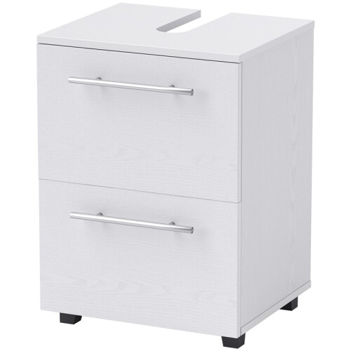 HOMCOM Badkamerkast met lade, compacte opbergruimte, wit 1