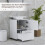 HOMCOM Badkamerkast met lade, compacte opbergruimte, wit 7