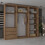 MN Furniture (Walnut 250cm) Modern Triple Mirrored Sliding Wardrobes 2
