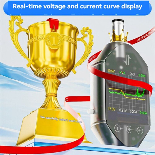 DT550 600W Digital Voltage Current Tester DC5.5x2.5mm Interface Digital Power Meter Power Capacity Meter DC4.5-50V B 2