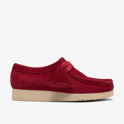 Clarks (Standard, 7 (Adults')) Wallabee Lite. Red Suede