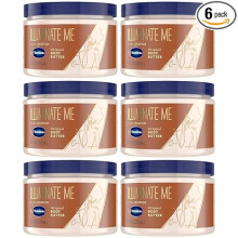 Vaseline Lotion - Illuminate Me Body Butter, Whipped Shea Butter Co-Created with Black Women for Luminous, Glowing Skin, 11 Oz Ea (Pack of 6)