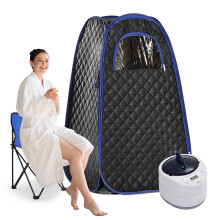 Portable Full Body Steam Sauna Tent, 2L Steam Generator with 9 Temperature Settings, Foldable Home Sauna Room for Relaxation, Fitness & Stress Relief