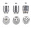 (T8)Electronic Cigarette Heating Core Cotton Core Stainless Steel Material Durable 6