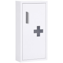 Kleankin stalen medicijnkastje met magnetische deur, wit