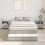 VidaXL vidaXL Storage Bed Frame Concrete Grey 120 cm Engineered Wood 1