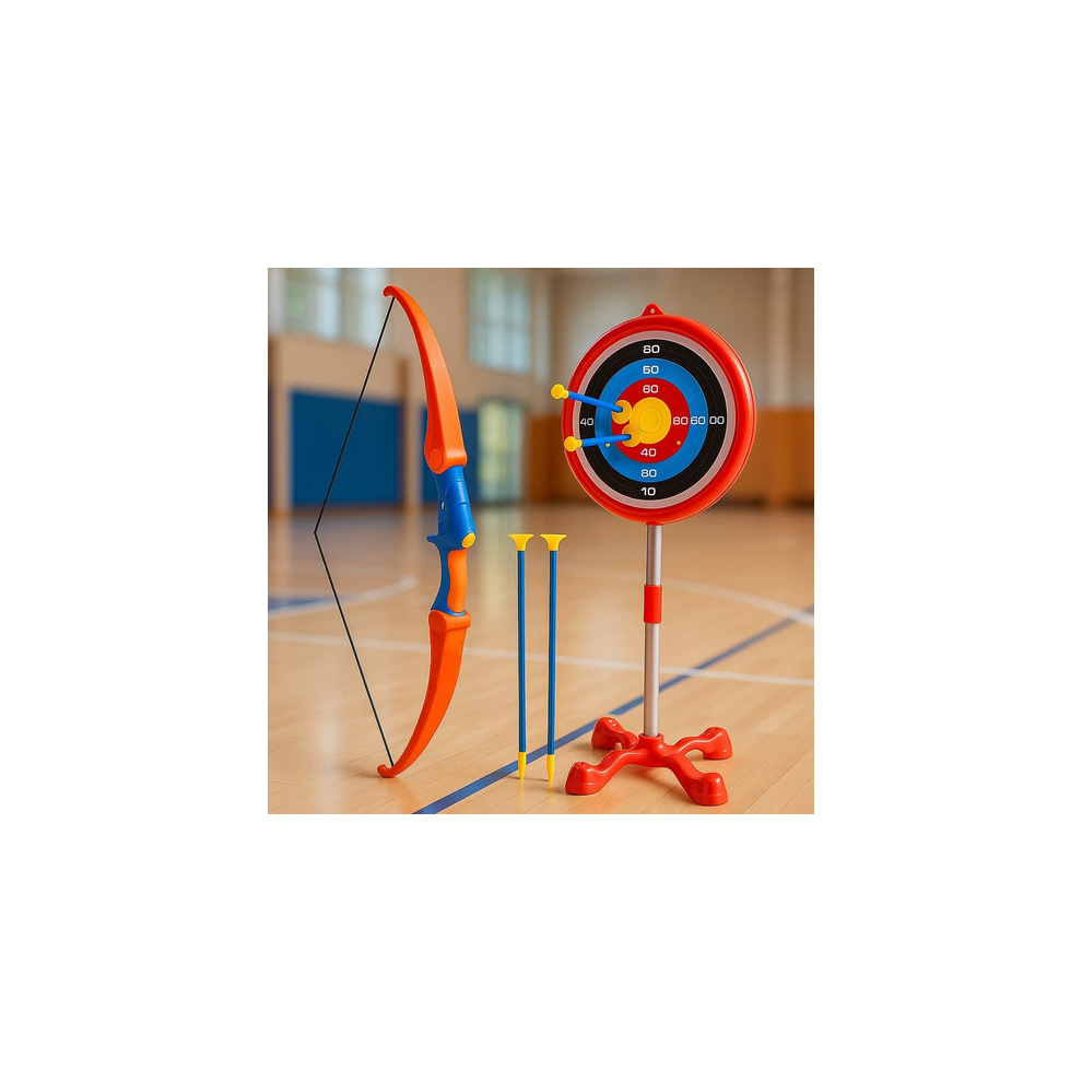 Photos - Construction Toy Kids Bow and Arrow Set with Target & 3 Suction Arrows Archery Sport Activity Toy