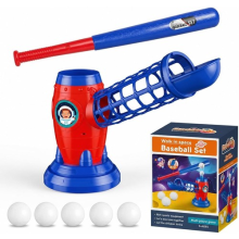 Kids Baseball Set with Remote Controlled Pitching Machine Sports Activity Set