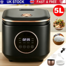 5L Smart Electric Rice Cooker 1000W â“ Non-Stick Pot, Steamer & 24H Keep Warm LCD