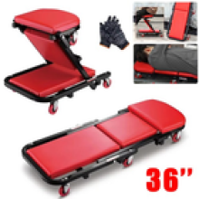 36" Large Professional Mechanics Car Van Creeper Crawler Board Padded Stool Seat