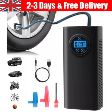 Car Tyre Inflator Cordless Digital USB Rechargeable Tire Air Compressor Pump New