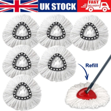 6x Replacement for Vileda Turbo Easy Wring Mop Heads Refill Microfibre Spin Mop