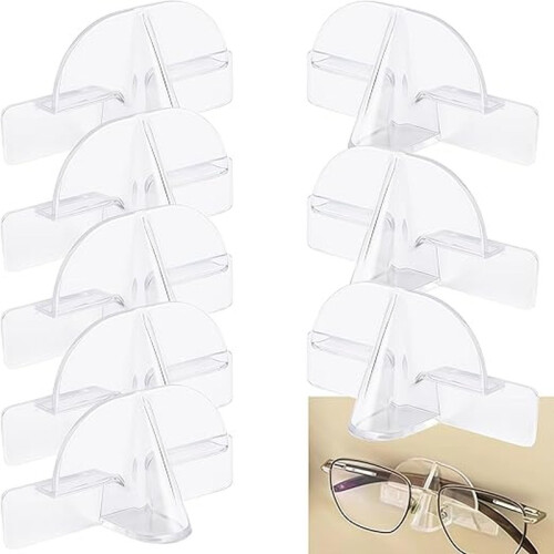 8PCS Wall Mount Eyeglass Holder Sunglasses Organizer Adhesive