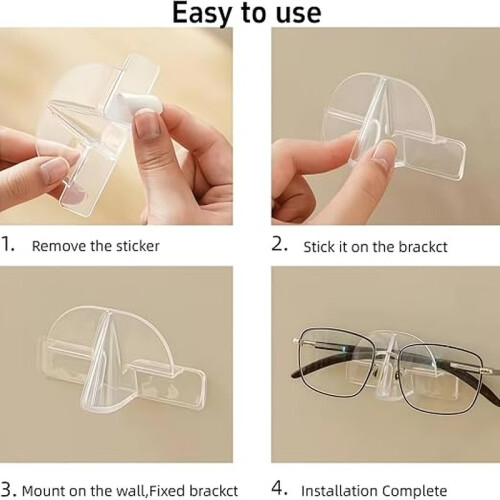 8PCS Wall Mount Eyeglass Holder Sunglasses Organizer Adhesive 2