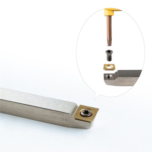 Titanium Coated Carbide Cutter Inserts for Wood Turning Tools, Square 11 X 11mm, 10pcs 2