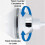 Square Flexible Gooseneck LED Lighted 10X Magnifying Makeup Mirror, Power Locking Suction Cup, Bright Diffused Light 5