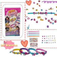 (Letter diy pendant 002) Kids Letter Wristband Beads DIY Craft Set Bracelet Strap Pattern Toy for Girls Creative Gift