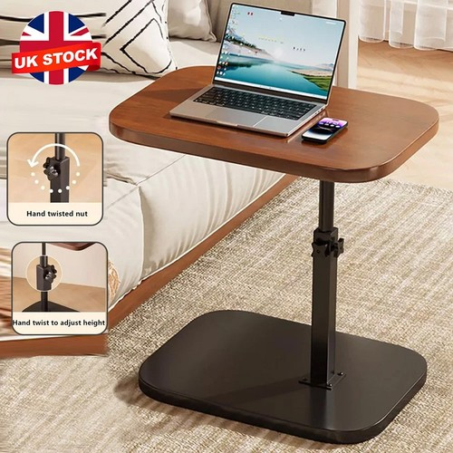 Adjustable C-Shaped Sofa Side End Table Coffee Laptop Table Living Room Bedroom 1