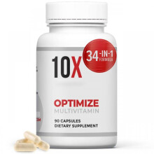 10X OPTIMIZE Multivitamin Capsules - Support O Metabolism, Daily Nutritional Supplement for Men and Women, Boost Vitality