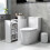 Narrow Bathroom Cabinet with Drawer, Freestanding Storage, White 8