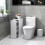 Narrow Bathroom Cabinet with Drawer, Freestanding Storage, White 3