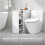 Narrow Bathroom Cabinet with Drawer, Freestanding Storage, White 6