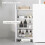Narrow Bathroom Cabinet with Drawer, Freestanding Storage, White 7