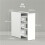 Narrow Bathroom Cabinet with Drawer, Freestanding Storage, White 5