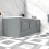 NES Home Nes Home Matt Grey 1700mm Magnetic Door Durable PVC Front Bath Panel 4