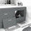 NES Home Nes Home Matt Grey 1700mm Magnetic Door Durable PVC Front Bath Panel 5