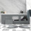 NES Home Nes Home Matt Grey 1700mm Magnetic Door Durable PVC Front Bath Panel 6
