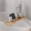 HOMCOM Bamboo Bathtub Tray, Adjustable Bath Board with Holder 8