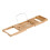 HOMCOM Bamboo Bathtub Tray, Adjustable Bath Board with Holder 2