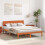 VidaXL vidaXL Bed Frame with Headboard Wax Brown 140 x 200 cm Solid Pine Wood 2